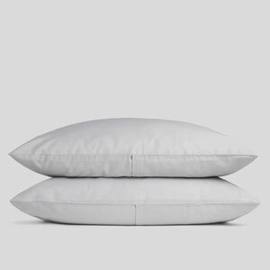 Parachute Sateen King Pillowcase Set Grey Back Envelope